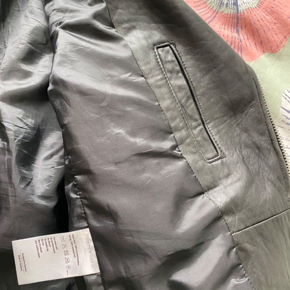 Deadwood Recycled Leather Moto Jacket-38 - Picture 8 of 9